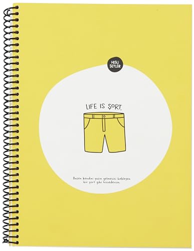 80 Yaprak Kareli Hafif Kağıt Stickerli Defter, Şort, 18.5x25 cm