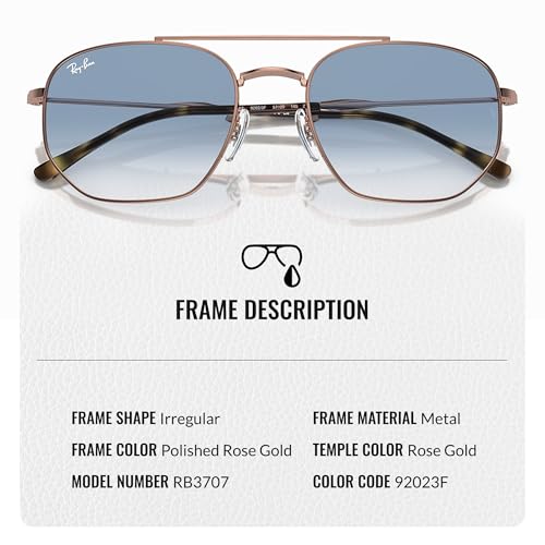 Image of Ray-Ban RB3707 Square-Round Sunglasses with Official RAYBAN Eyewear Kit