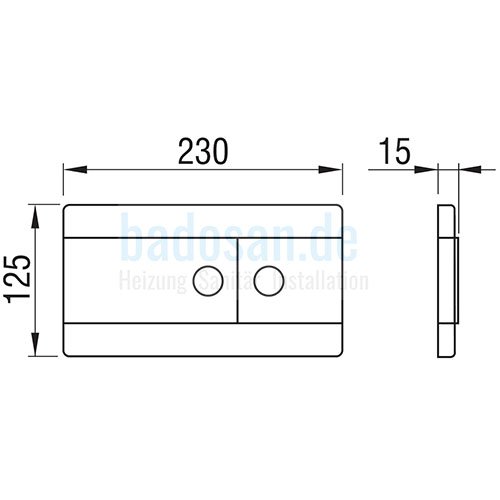 Schwab 2-Mengen Betätigungsplatte Line, weiß