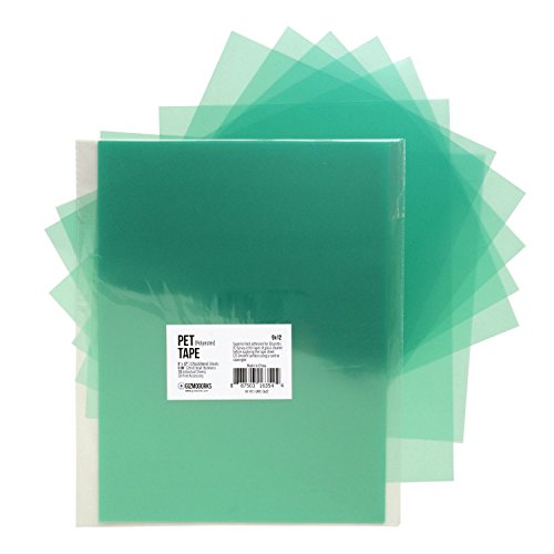 Gizmo Dorks Polyester Film PET Tape for 3D Printers and Printing, 9 x 12 inches, 10 Sheets per Pack