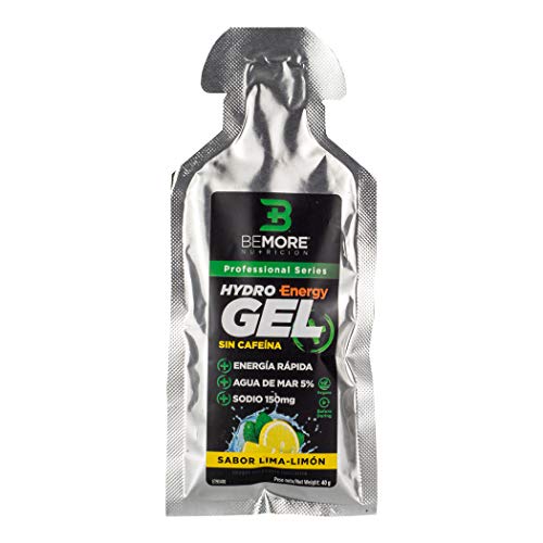 Hydrogel Energético +Energy Sin Cafeína. Agua De Mar 5%. Sabor Lima-Limón. 40G