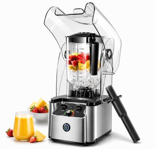 Wantjoin Commercial Professional Blender With Shield