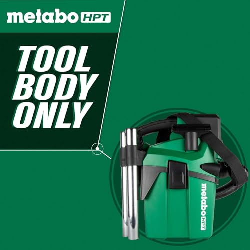 Image of Metabo HPT 18V Cordless Wet /Dry Vacuum, 1.6 Gallon HEPA Filter Vacuum, Powerful 74 CFM Airflow, 8 ft. of Stretchable Hose, Eco and Boost Modes, Lightweight Design, Tool Body Only, RP18DAQ4