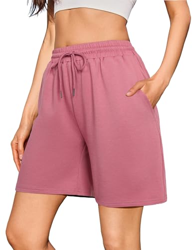 Litherday Jogginghose Damen Kurze Sporthose Kurze Hosen Laufhose Freizeithose Trainingshose Shorts Damen Sommer mit Tasc...