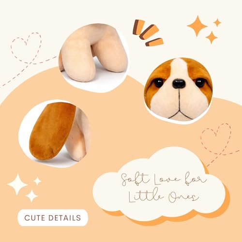 Image of TOYTALES Puppy Dog Soft Toy | Cute Plush Stuffed Puppy for Kids & Babies | Huggable Dog Plush for Boys & Girls | Adorable Gift for Birthdays & Baby Occasions - 18CM