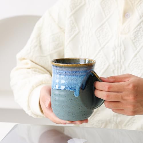 Taza grande de cerámica 21 oz, azul grisáceo miniatura 6