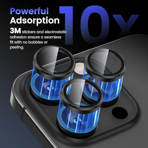 Image of Mobile Camera Lens Protector Compatible for iPhone 16 Pro & iPhone 16 Pro Max Black