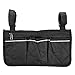 Rollstuhl-Seitentasche, Rollstuhl-Aufbewahrungs-Seitentasche Rollstuhltasche Oxford-Gewebe für Bürostühle für Rollstühle(Schwarz)