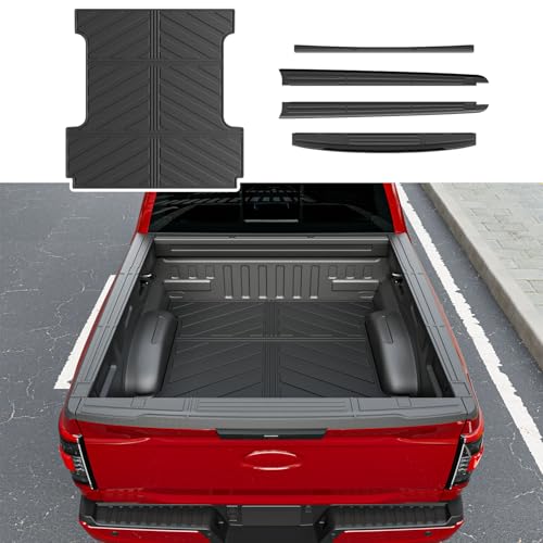 Xipoo 5.5FT Truck Bed Mat Compatible with 2015-2025 Ford F150 Truck Liner Truck Bed Rail Cap Replacement for 2015-2025 Ford F-150 Accessories