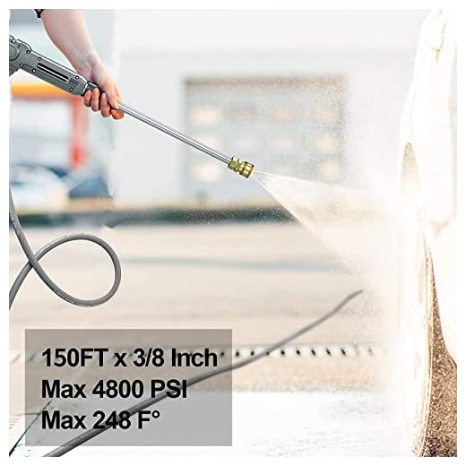 Heliwoo 150FT Pressure Washer Hose, 3/8''