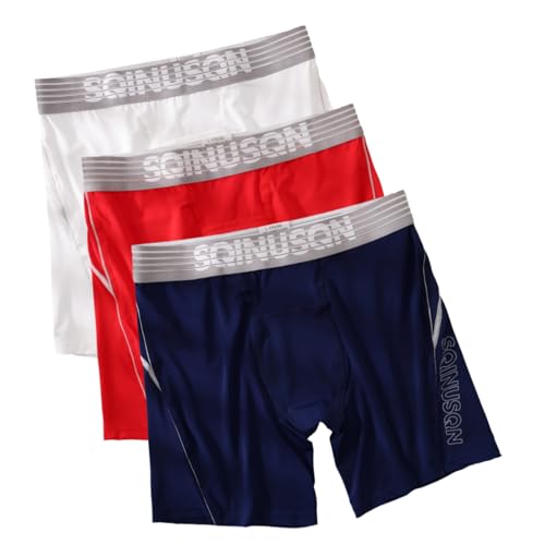 ​​Men's Athletic Jogging Boxer Briefs - Super Soft Stretchy Quick Dry Breathable Mesh 3-Pack Underwear​​