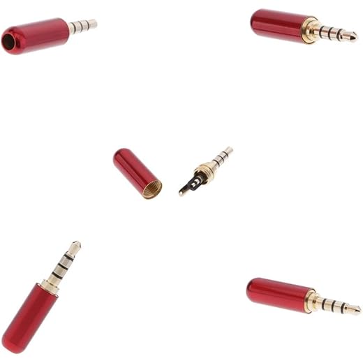 bnf 5X 35mm 1/8 TRRS 4 Pole Male Plug A/V Solder Connecto