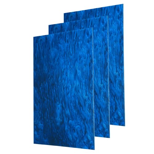 Image of MECCANIXITY 3 Pcs Glitter Pearl Acrylic Sheet,12 inch x 8 inch x 1 /8 inch Pearlescent Cast Pmma Plastic Sheets Extruded Translucent Blanks for DIY Art Crafting Laser Cutting & Engraving,Dark Blue