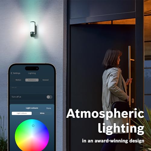 Bosch Smart Home buitencamera II, bewakingscamera buiten, 1080p full-HD resolutie met geïntegreerde alarmsirene en designlamp, compatibel met Amazon Alexa, zilver - Afbeelding 6