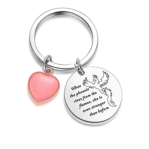 ZNOSVEI Inspirational Phoenix Keychain Phoenix Lover Gift Fire Bird Jewelry