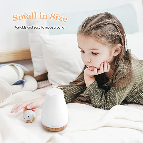 Aromatherapy Essential Oil Diffuser for Room: Air Humidifier Aroma Scent Cool Mist Diffusers Colorful Light Cute Mini Small Waterless Auto Off Ultrasonic for Home Bedroom — view 5