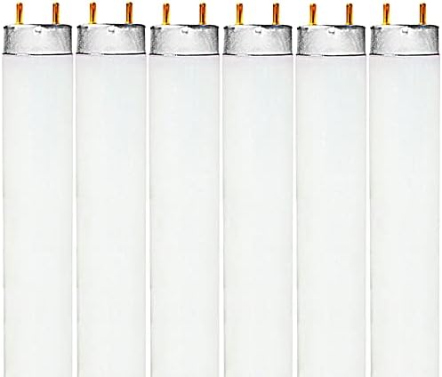 LUXRITE F17T8/835 17W 24 Inch T8 Fluorescent Tube Light Bulb, 3500K Natural White, 1350 Lumens, G13 Medium Bi-Pin Base, LR20751, 6-Pack