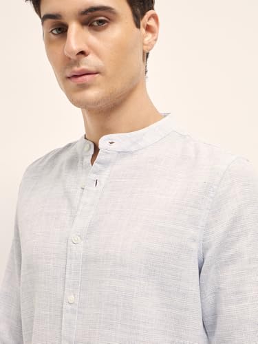Image of THE BEAR HOUSE Men's Cotton Solid Slim Fit Shirt