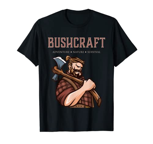 Bushcraft Adventure Nature Survival, vida al aire libre, acampada Camiseta