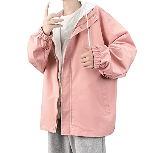 Sweat à capuche en flanelle rose résistant au froid hivernal avec manches longues confort M