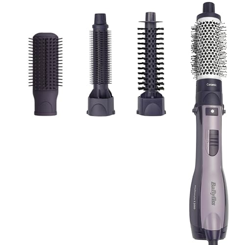 BaByliss Brosse soufflante multistyles Technologie ionique anti-frisottis, Technologie céramique, 4 accessoires, Multistyler, Noir, AS121E