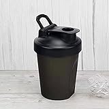 Protein Powder Blender Shaker Bottle w. Classic Loop Top& Stainless Whisk Ball-Perfect for Protein...