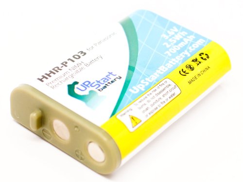 Cordless Phone Battery Replacement for Panasonic HHR-P103 (700mAh, 3.6V, NI-MH) - Compatible with KX-TD7896, KX-TD7680, KX-TD7684, KX-TG2382, KXTD7896, KX-TGA273, KX-TGA273S, KX-TGA272, KX-TGA271