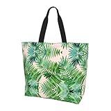 Design du produit : ce sac fourre-tout à motif feuilles de palmier dispose d'un motif imprimé sur une seule face, ajoutant une touche de style à vos tenues quotidiennes, que vous alliez pour une tenue décontractée ou de vacances.