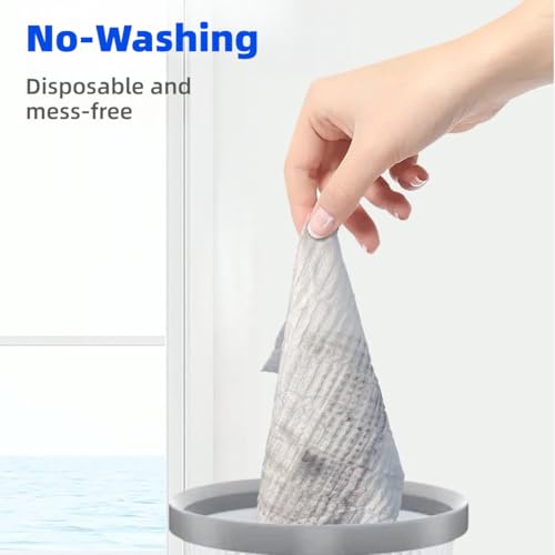 Image of Disposable Dry Sweeping Cloths for KZKR Push Clamp Mop,Compatible with Swiffer Sweeper - 60 Count, 8.6 inch x 11.8 inch Refill Pads for Floor Mopping, Dusting & Daily Cleaning (Mop Not Included)