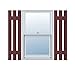 Ekena Millwork LS3C12X03700WN Custom Three Board Spaced (2 Batten), Board-n-BattenShutter (Per Pair)12"W x 37"HWineberry