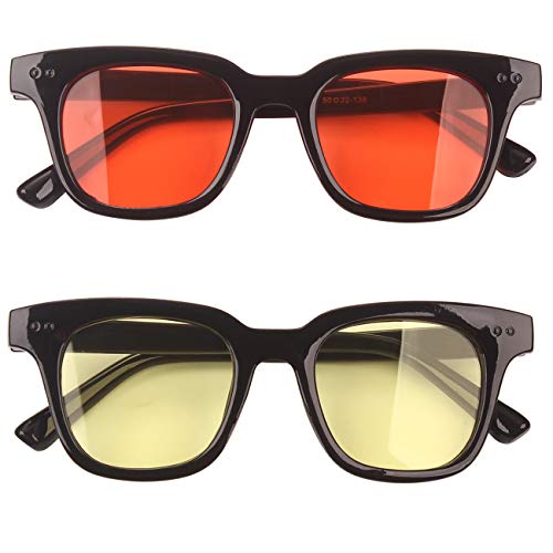 Image of Bestum Inspired Square Sunglasses With Rivets Tinted Lens UV400