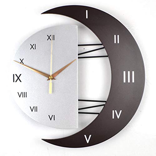 NgFTG Wanduhr, Großes Zifferblatt Leise Ohne Ticken Qualität-Quarz Holz Wohnkultur Wohnzimmer Schlafzimmer Kinderzimmer Funk-wanduhr-b 40cm(16") Cover