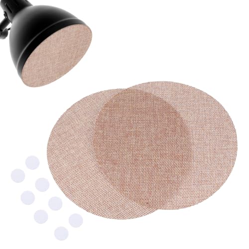 Image of HOMSFOU 2pcs Lampshade Diffuser: 6.3In Fabric Lamp Shade Diffuser - Two-layer Design for Ceiling Light, Chandeliers, Downlights, and Spotlights (Light Brown)