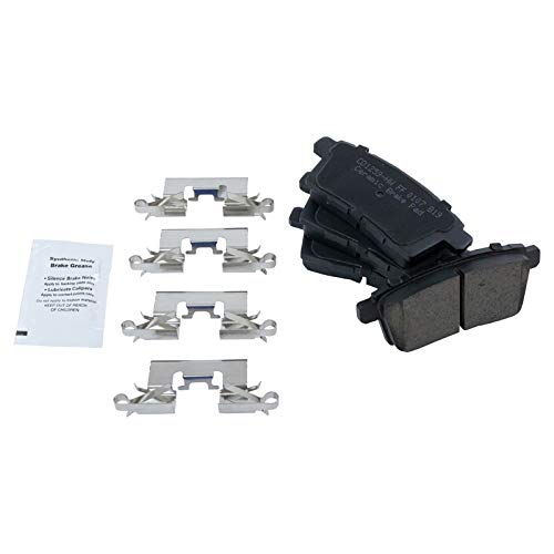 Image of TRQ Rear Brake Pad and Rotor Set Ceramic Vented Rotors | For 2007-2015 Mazda CX-9