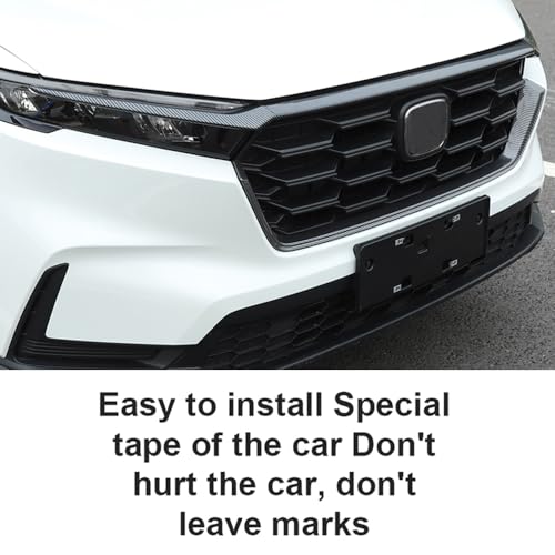 Image of Car Accessories Exterior Front Bumper Engine Lid Grill Grille cover Trim Compatible with Honda CR-V CRV 2023 2024 2025 2026 (Carbon Fiber Style) 3PCS ABS
