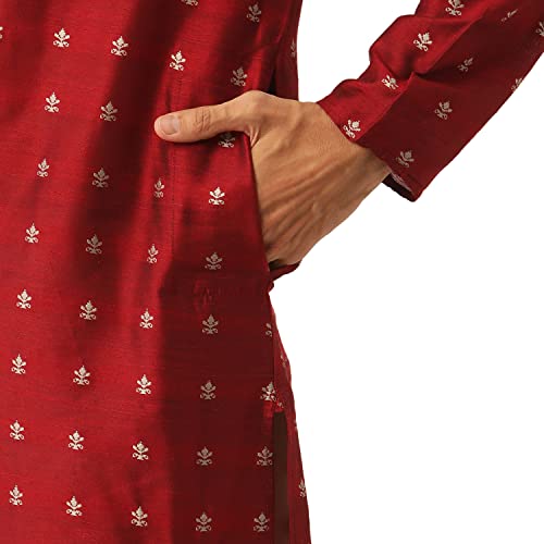 Image of SOJANYA (Since 1958 Men's Pure Cotton Sequined Embroidred Kurta - Perfect for Festivals & Functions