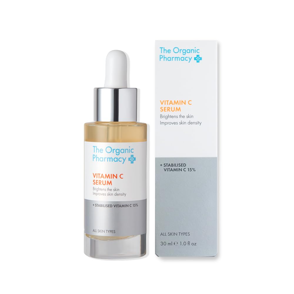 – Vitamin C Serum 30ml - 15% Stabilised Vitamin C, Brightens and Moisturises skin, Anti-aging, 58.7% Organic, 86.3% Natural
