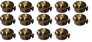 A & Y Traders Heavy Brass End Caps for 1 Inch Curtain Rod (Only Finials, no Supports are Included) Pack of 8 (Antique)