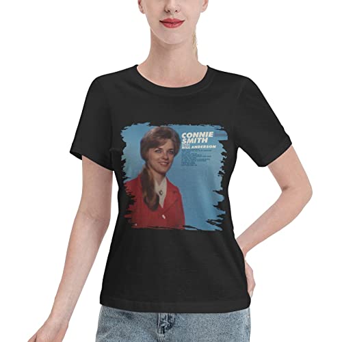 Connie Smith Shirt Women's Short-Sleeve Crewneck T-Shirt Black Large