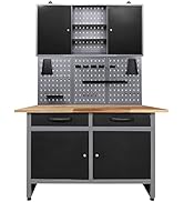 Ondis24 Werkstatteinrichtung 3 teilig Werkstatt Werkbank Werzeugschrank Eurolochung Arbeitshöhe 8...