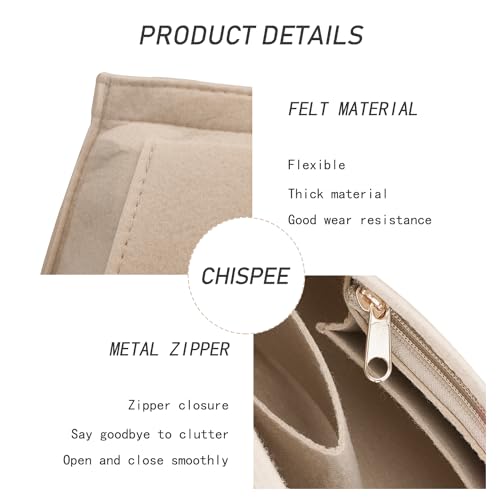 Chispee Organizador de bolsa de feltro organizador de bolsas de luxo para Longchamp, divisor, bolso
