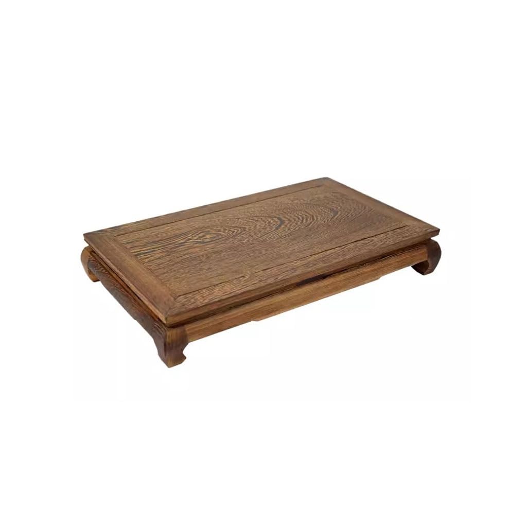 SnamicE Plant standPlant Base, Solid Wood Craft Base, Ornament Base, Rectangular Stone Base, Flower Pot, Aquarium, teapot Base, Pedestal Stand for Presentation,One Color-Large