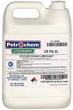 Petrochem ISO 32 Synthetic Cooler Conveyor Chain Lubricant, 1 gal., -67F to 510F, 7 lbs, NSF H1 Food Grade, Prevent Corrosion