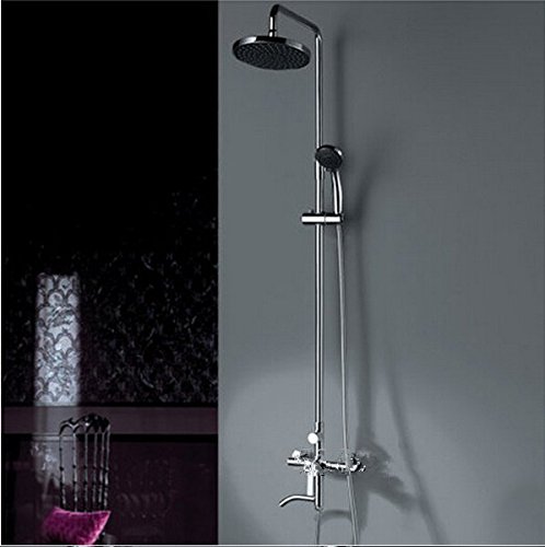 Robinet de douche mitigeur en laiton chrome mural avec flexible