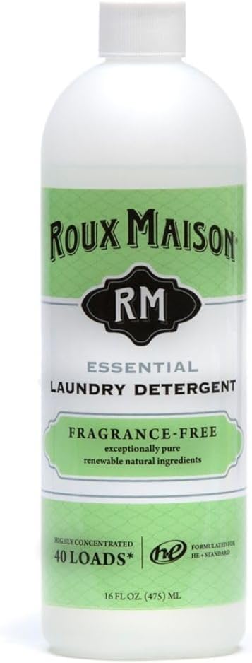 Laundry Detergent with High Efficiency (HE) All Purpose Formula Laundry Soap, Up to 40 Machine Loads or 80+ Hand Washes, Essential Fragrance Free 16oz.