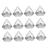 STOBAZA 12 Stück Diamantförmige Hochzeits Geschenkboxen aus Transparentem Kunststoff Kleine Süßigkeiten Aufbewahrungsboxen mit Festlichem Design für Babypartys und Geburtstagsfeiern