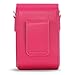 MegaGear Canon PowerShot SX740 HS, SX730 HS Leather Camera Case with Strap - Hot Pink