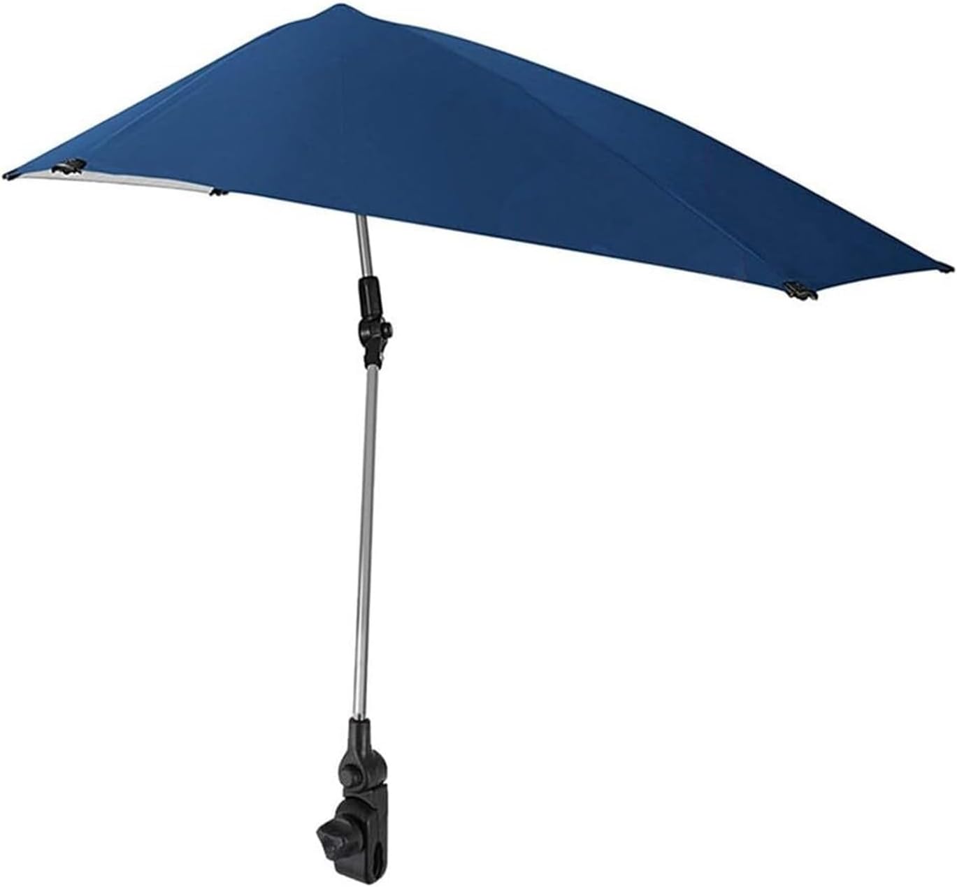 Sun Protection Awning Portable Umbrella for Chairs/Strollers/Strollers/Patios/Fishing/Barbecue Parties UPF 50+ Beach Fishing Clip-On Umbrella with Adjustable Universal Clip Blue