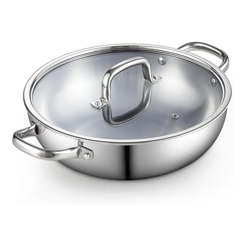 Cook N Home 12-Inch Stainless Steel Wok Cover