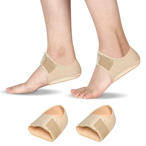 2 Stück fersenschutz fersenschoner Fersenpolster mit Weichem Silikon Gelpad für Achillessehnenentzündung Knochensporn schmerzende Füße lindert Fersensporn-Schmerzlinderung und rissige Fersen Cover